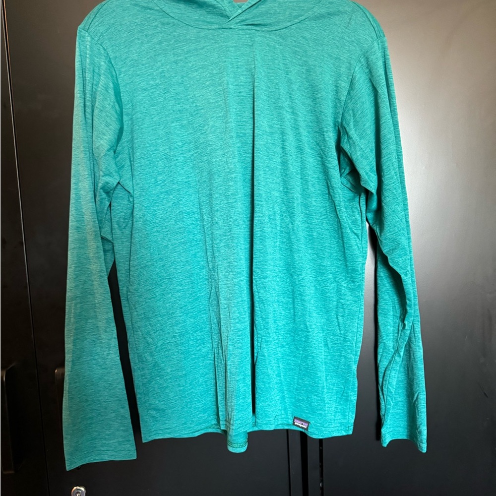 Patagonia Teal Long Sleeve Lightweight Capilene Sun Hoodie
